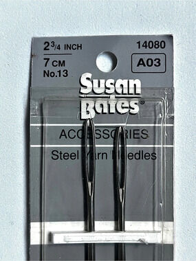 Susan Bates Steel Yarn Needles No. 13 2 3/4 Inch NWT